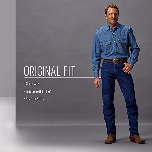 Wrangler Cowboy Cut Original Fit Jeans for Men - Rigid Indigo - 31x36 - Image 5