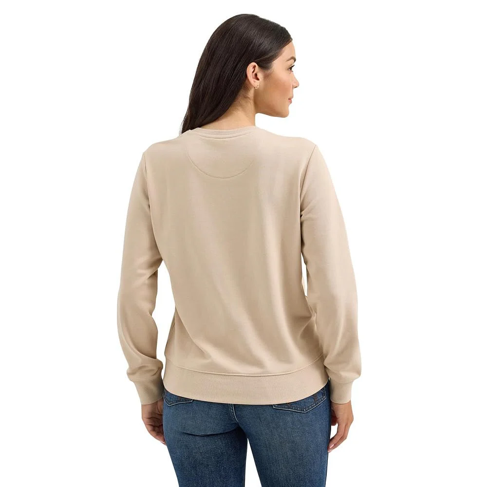 Wrangler Women's Spirit Of The Rodeo Sweatshirt, Cement, Regular Fit, Crewneck, Long Sleeve, 112365763 - Image 2