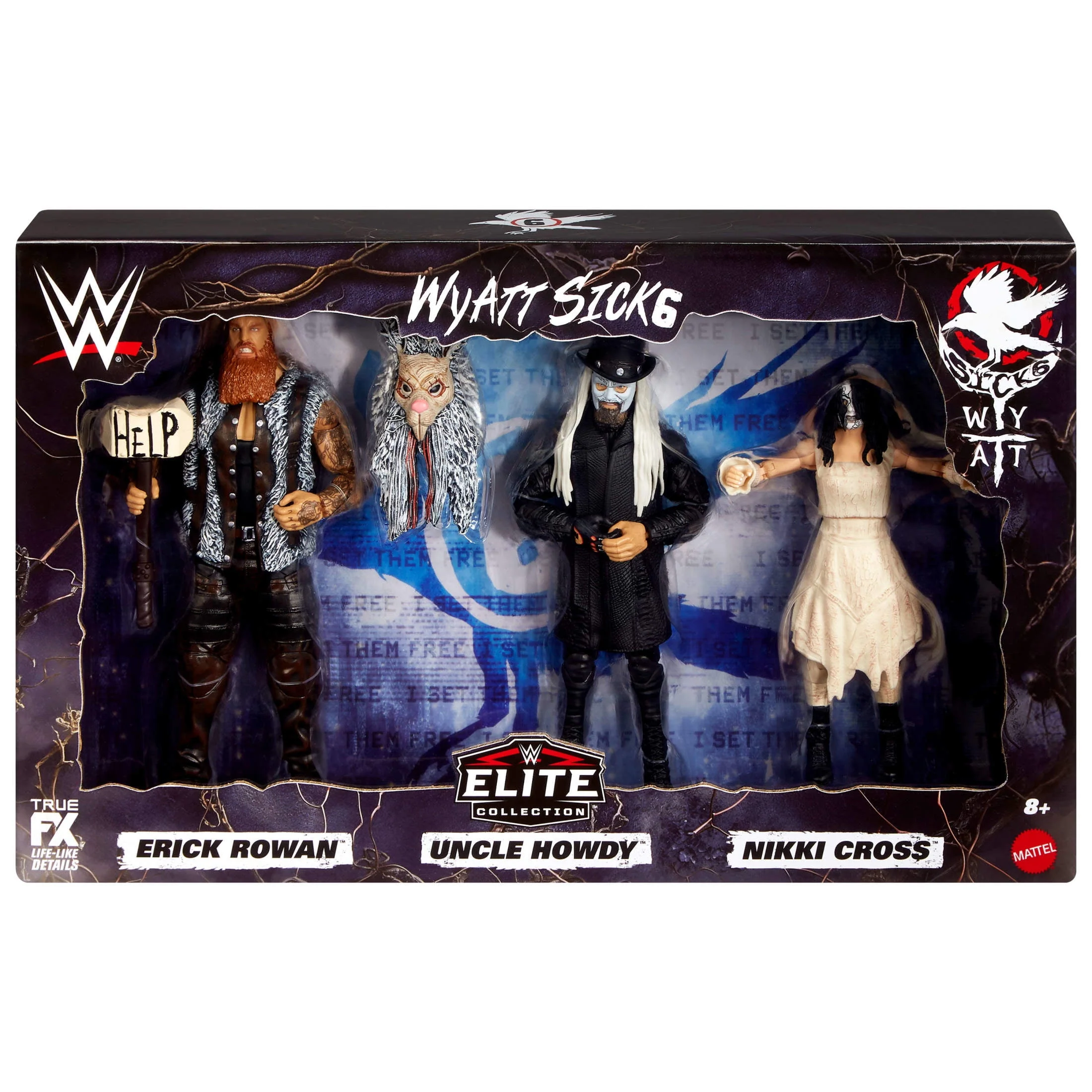 WWE Elite Collection Wyatt Sicks 3-Pack Action Figures with Accessories, 6-Inch - Image 6