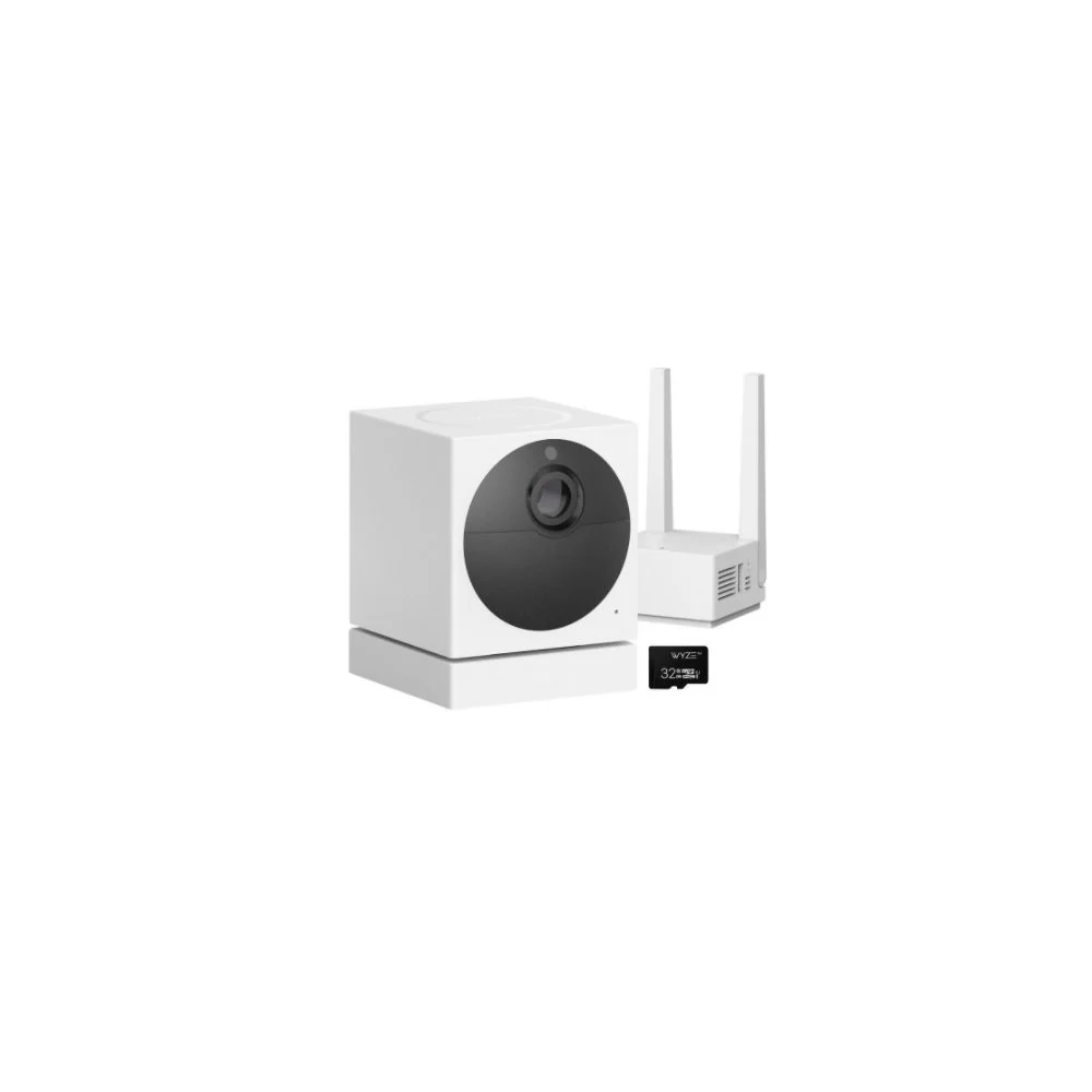 Wyze WVOD1B1MSD32 Wireless Outdoor Surveillance Camera Plus MicroSD Card Includes Base Station