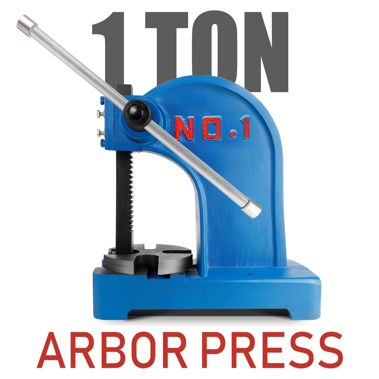 Xingmengze 1Ton Arbor Press, Heavy-duty Manual Desktop Arbor Press, Cast Iron Press for Hole Punching, Component Crimping