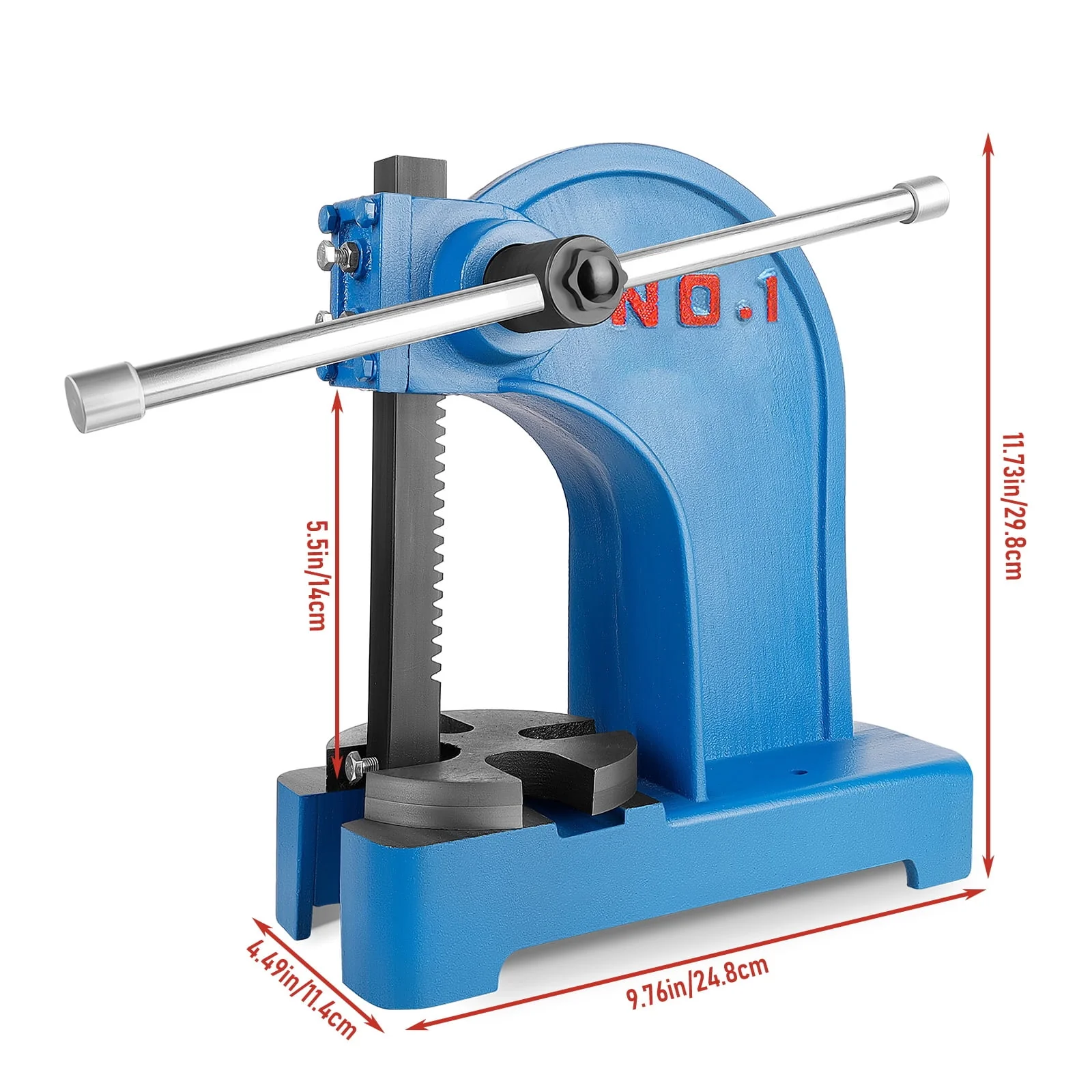 Xingmengze 1Ton Arbor Press, Heavy-duty Manual Desktop Arbor Press, Cast Iron Press for Hole Punching, Component Crimping - Image 3