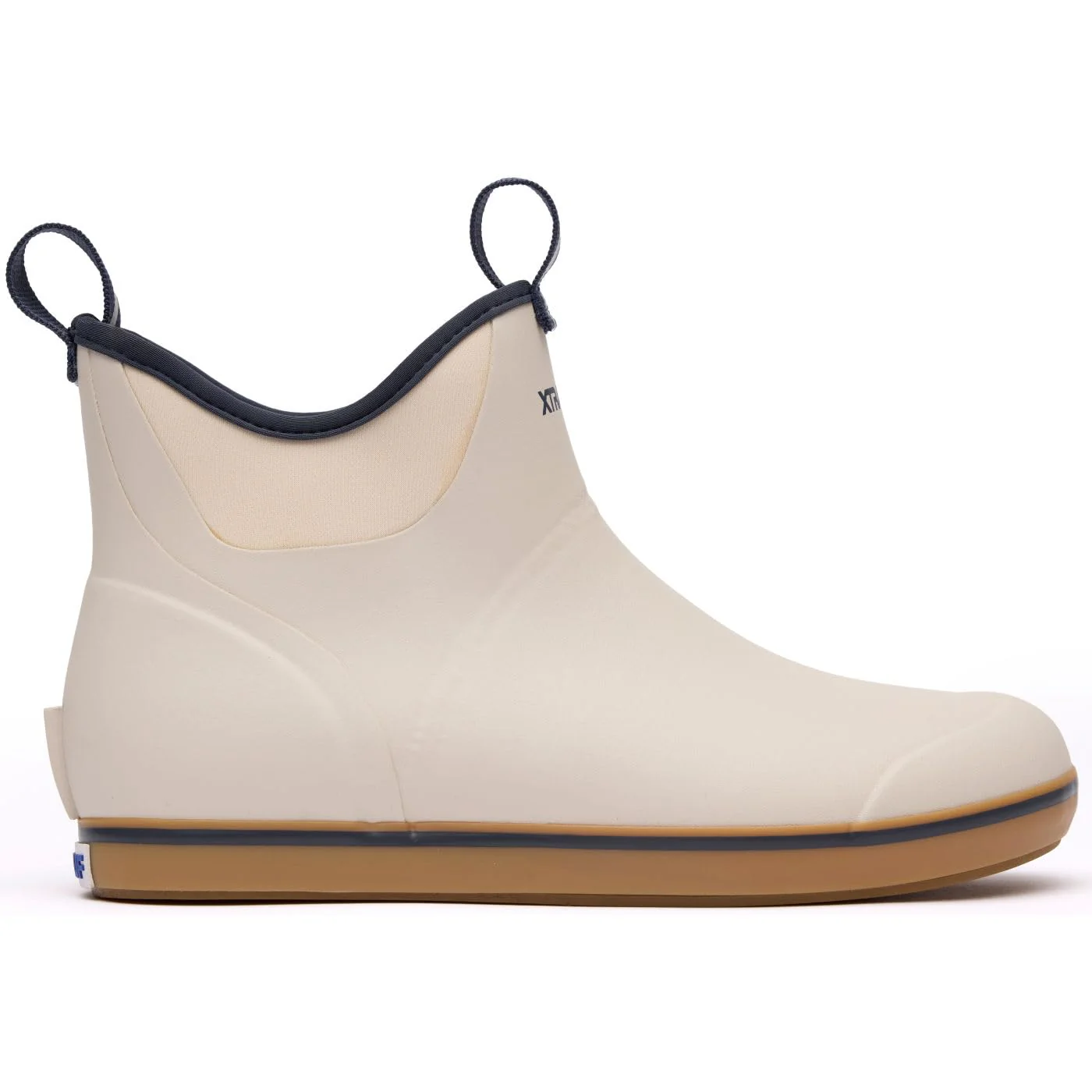 Xtratuf Men's Ankle Deck Boots, 6-Inch Waterproof, Slip-Resistant Chevron Outsole, Ivory Navy, XMAB100 - Image 3