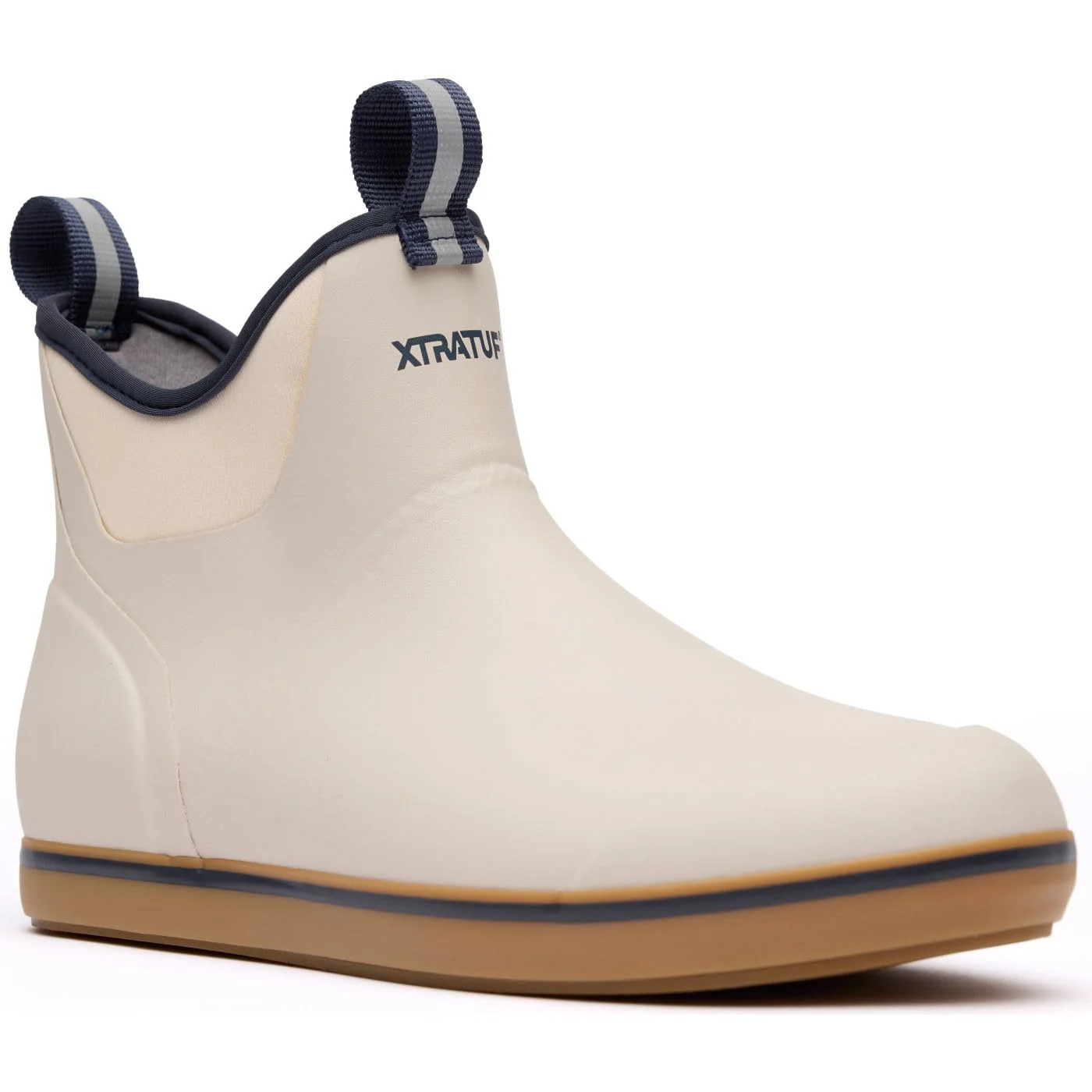 Xtratuf Men's Ankle Deck Boots, 6-Inch Waterproof, Slip-Resistant Chevron Outsole, Ivory Navy, XMAB100 - Image 9