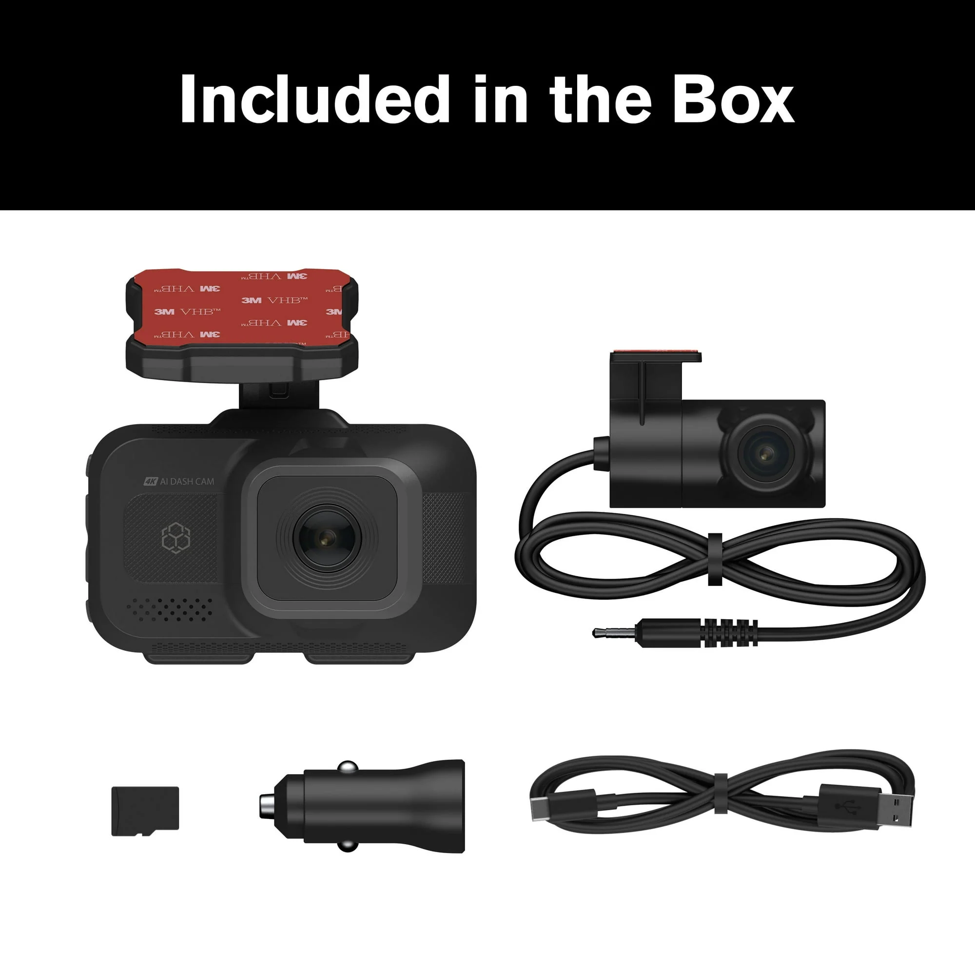 Yada BT533642-6/2 Roadcam AI Plus, Front and Rear 1080P, 4K Dash Camera with Advanced Ai Driver Assistance - Image 5