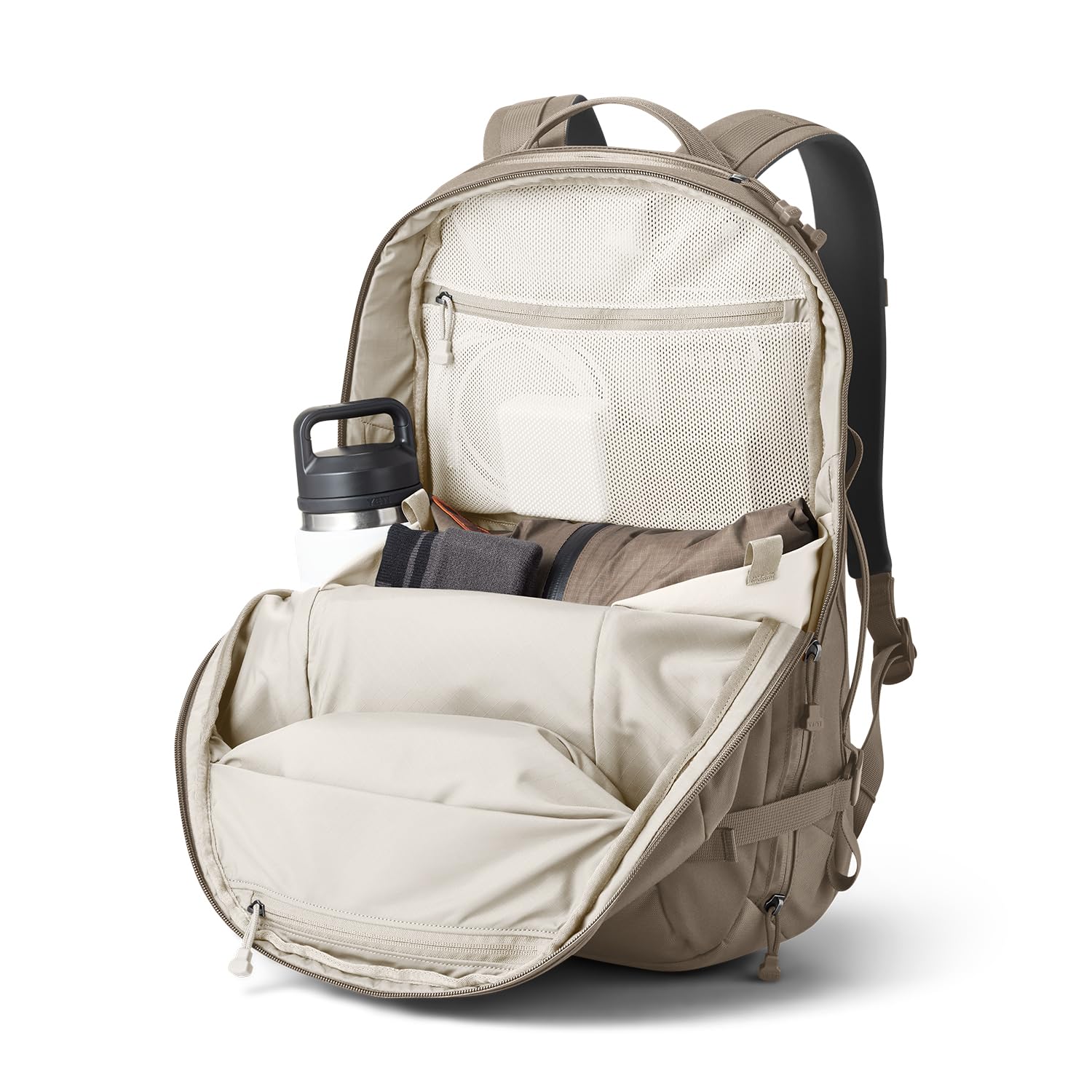 YETI Crossroads 27L Backpack, Water Resistant TuffSkin Nylon, Cape Dark Taupe, Daypack for Hiking and Travel, 26010000323 - Image 5
