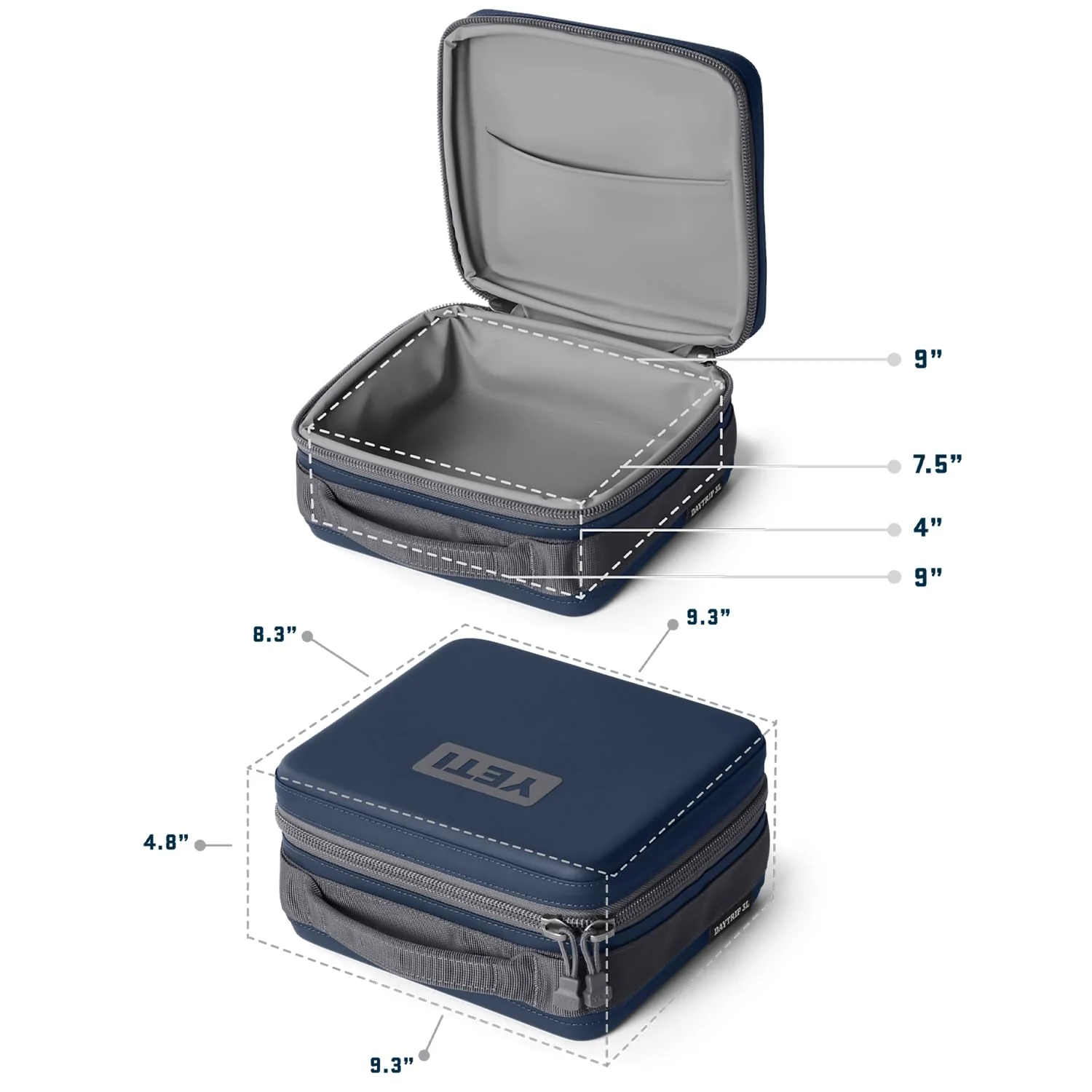 YETI Daytrip 3L Insulated Soft Cooler Lunch Box, Charcoal - Image 3