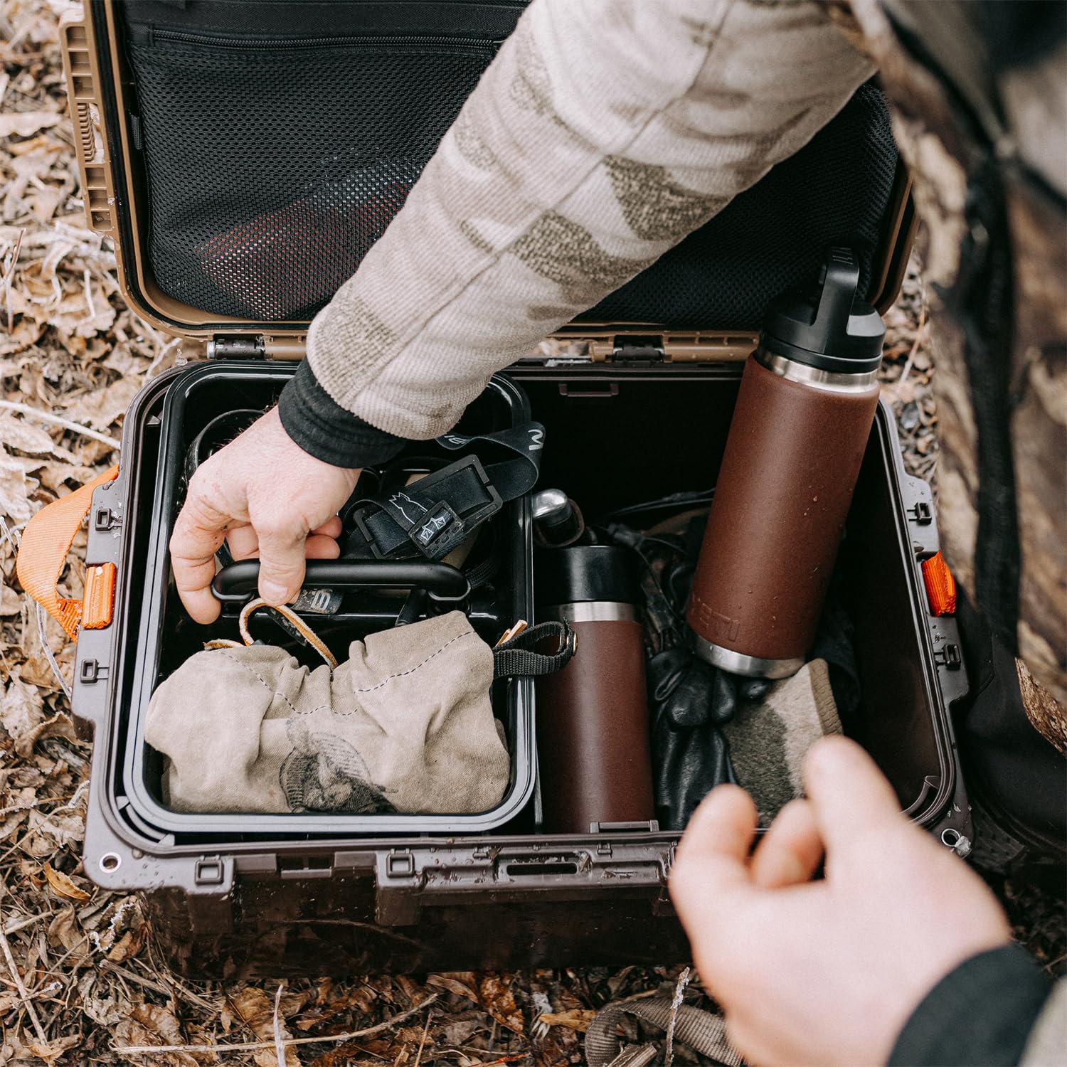 YETI LoadOut GoBox 30 Dry Box, Waterproof, Dustproof, Durable Defender Material, Wetlands Brown, 20.4x14.8x11.3 in, 12.1 lb, 26010000694 - Image 9