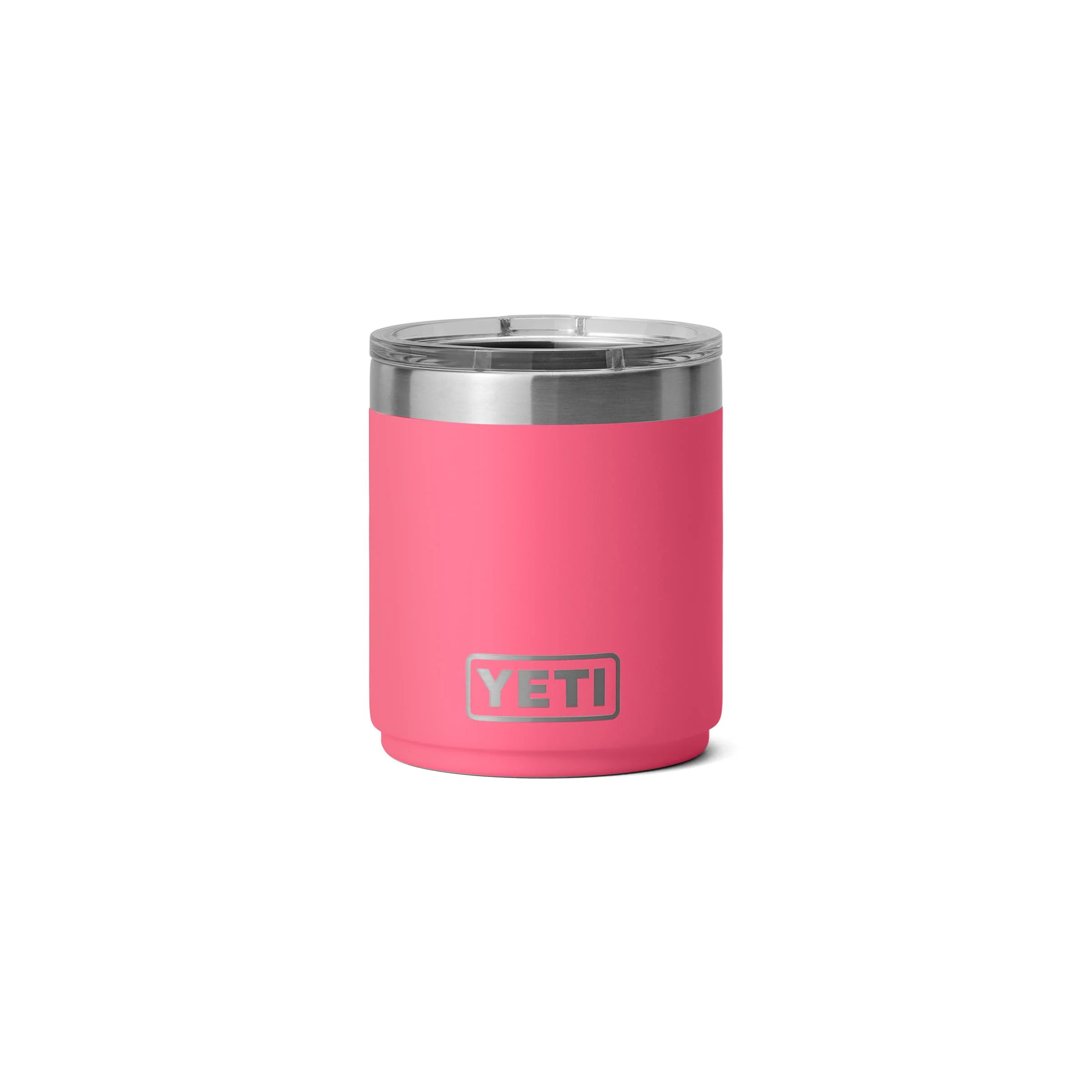YETI Rambler Lowball 2.0 Insulated Tumbler, 10 oz, Tropical Pink, Stackable, Stainless Steel, Vacuum Insulated with MagSlider Lid, 21071502974