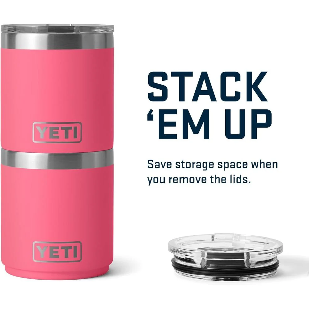 YETI Rambler Lowball 2.0 Insulated Tumbler, 10 oz, Tropical Pink, Stackable, Stainless Steel, Vacuum Insulated with MagSlider Lid, 21071502974 - Image 7