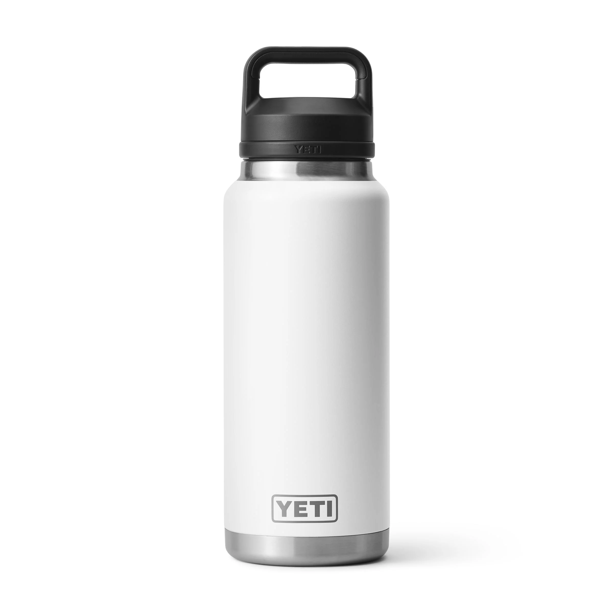 YETI Rambler 36oz Insulated Beverage Bottle, Stainless Steel, Vacuum Insulated, Leakproof Chug Cap, White, 21071070016