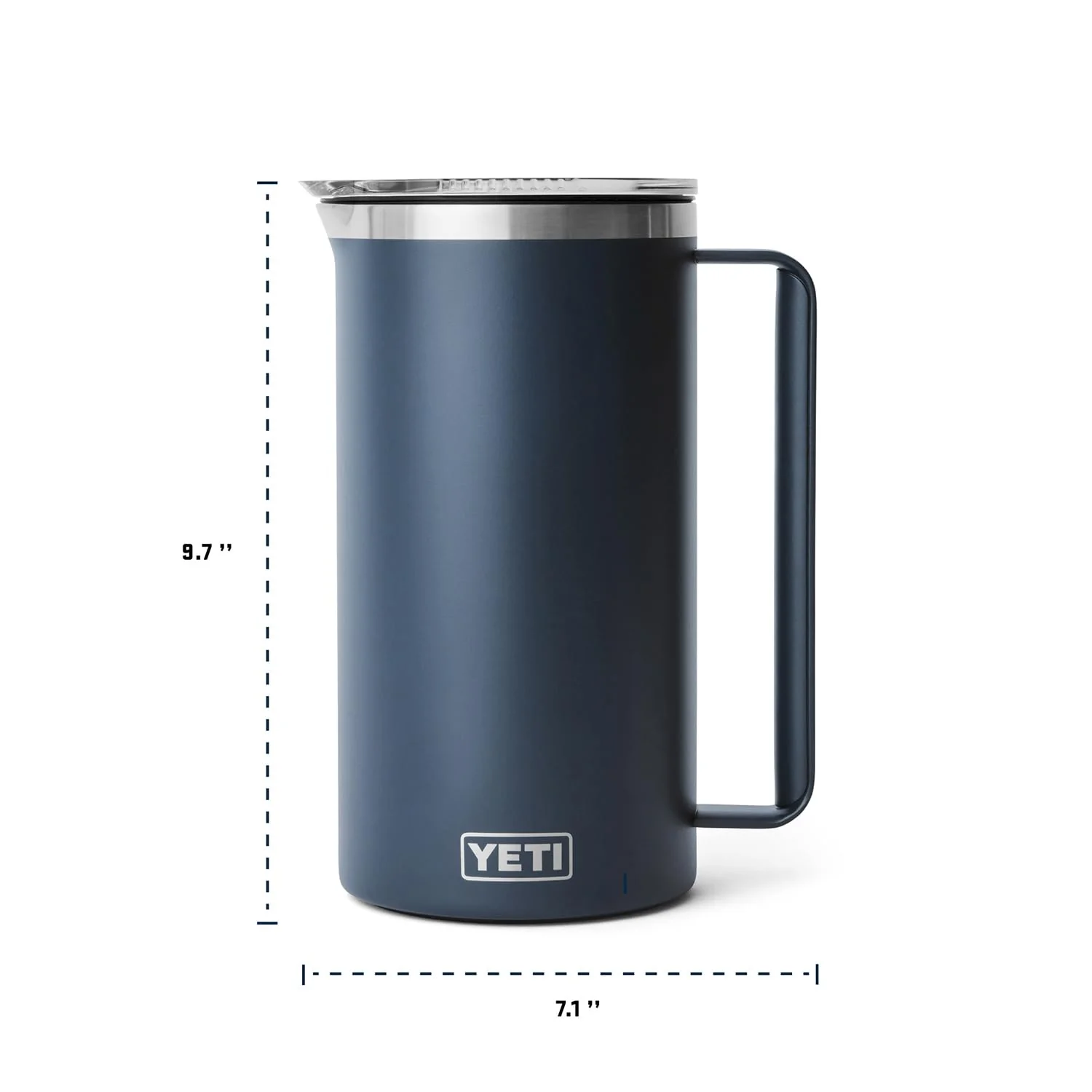 YETI Rambler 64 oz Pitcher, Double-Wall Vacuum Insulated, Stainless Steel with MagSlider Lid, Big Sky Blue, 81628615 - Image 4