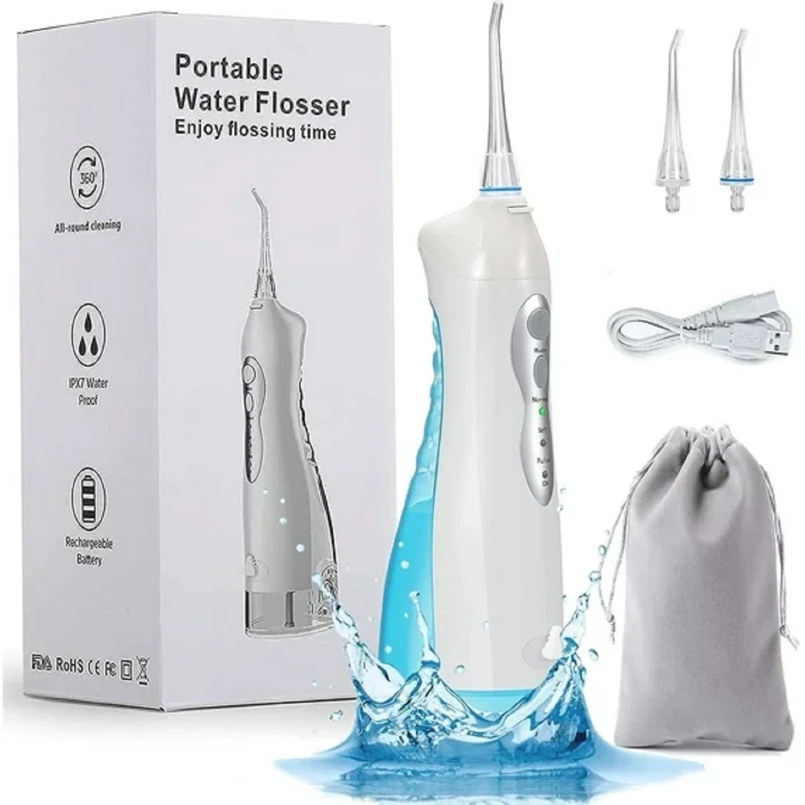 YPINGK FLLV8PW Portable Water Flosser for Teeth