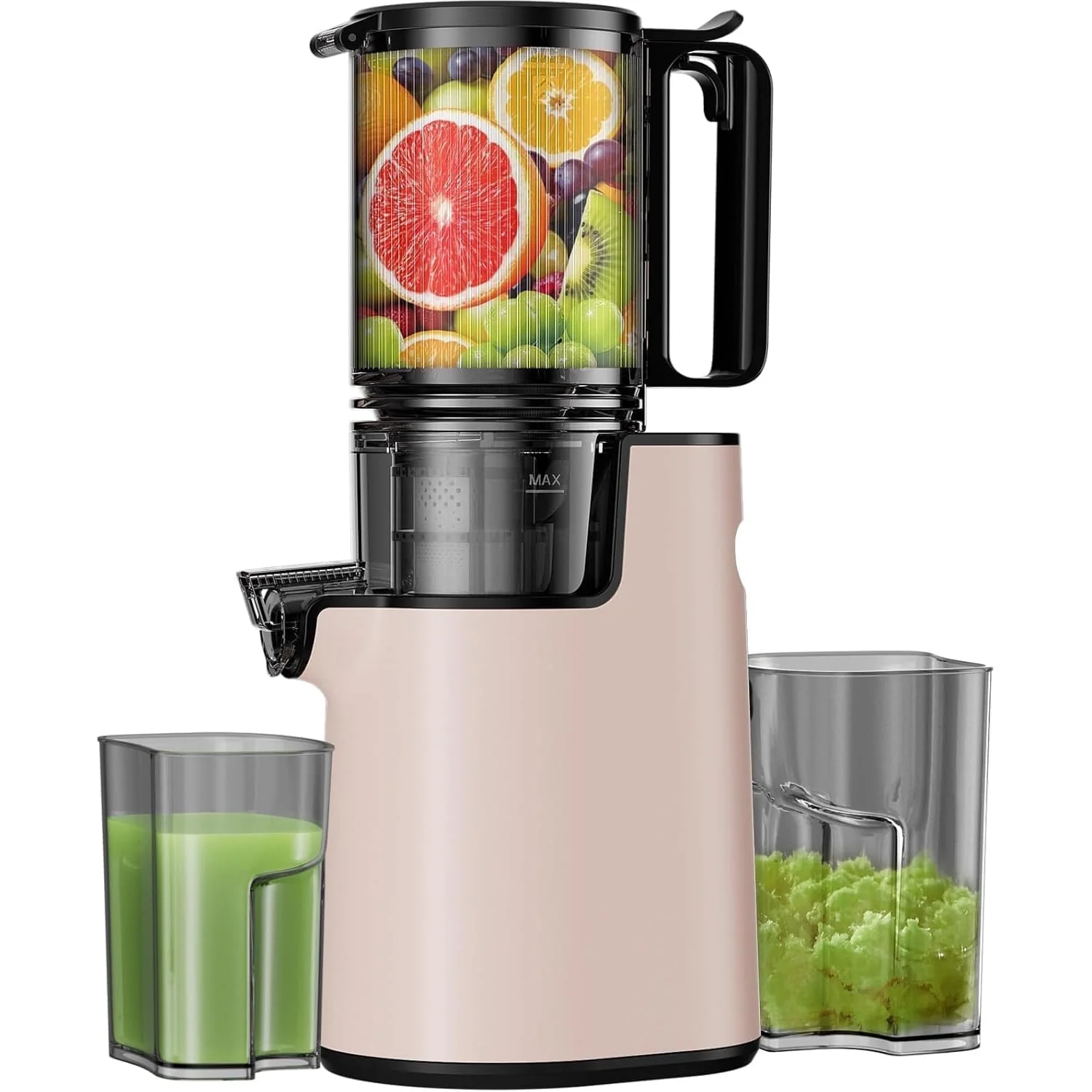 YPONE Cold Press Juicer Masticating Juicer with 5.4" Wide Feed Chute