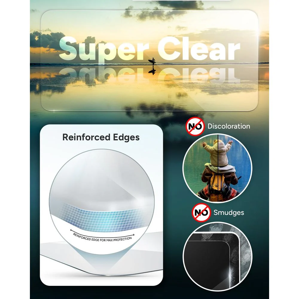 ZAGG Glass Elite Screen Protector for Apple iPad Air 13 Inch M2 M3, Ultra-Strong Aluminosilicate Glass, Scratch-Resistant, Smudge-Free, Reinforced Edges, Clear - Image 4