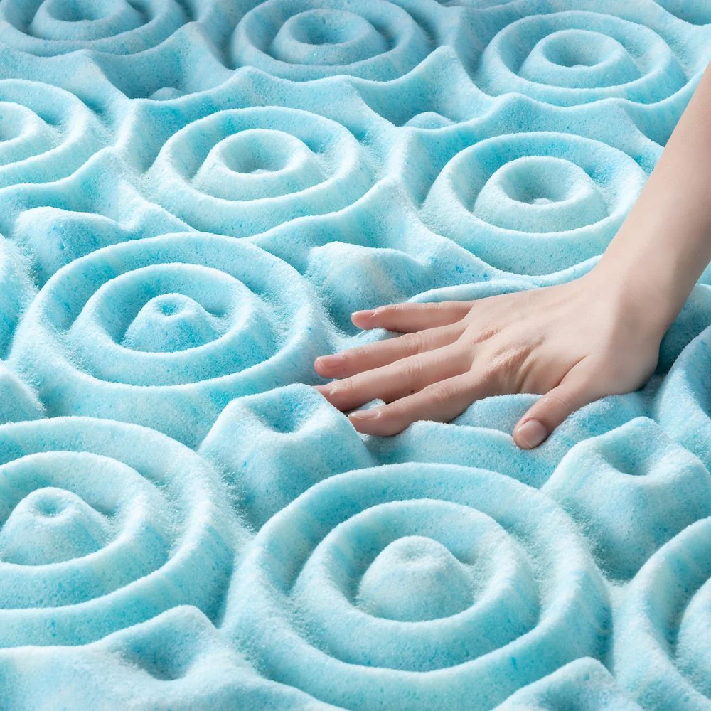 Zinus 84155009673 Spa Sensations 3 in Green Tea Gel Memory Foam Zoned Support Mattress Topper, Medium Firmness, Antimicrobial, Queen - Image 5