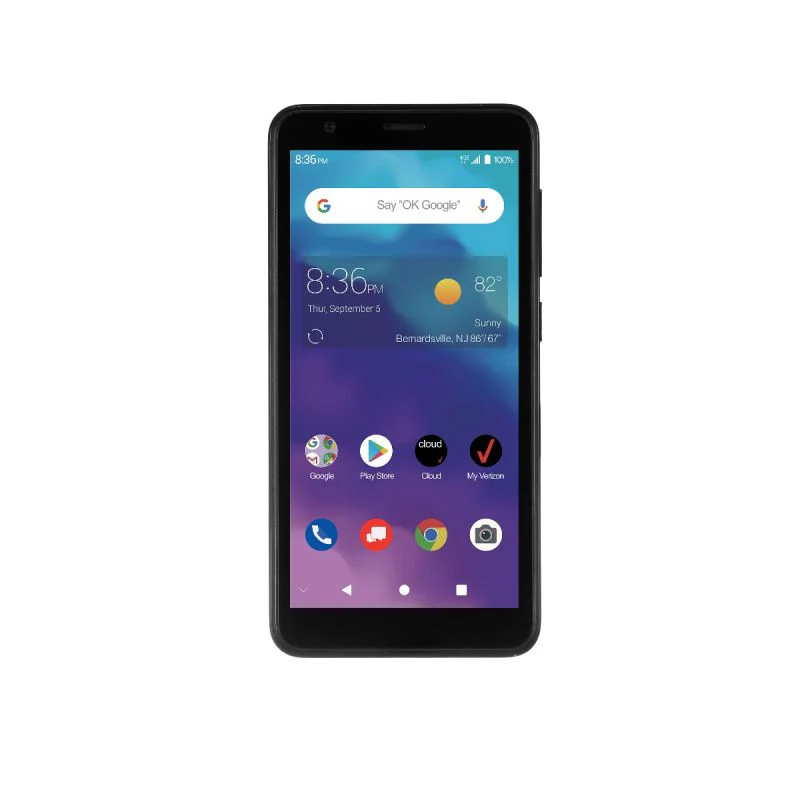 ZTE Z3153V Blade Vantage 2 5.4" SmartPhone, 16 GB Storage, 2 GB RAM, 2 MP Front 5 MP Rear, Android 9 Pie, Verizon, Black